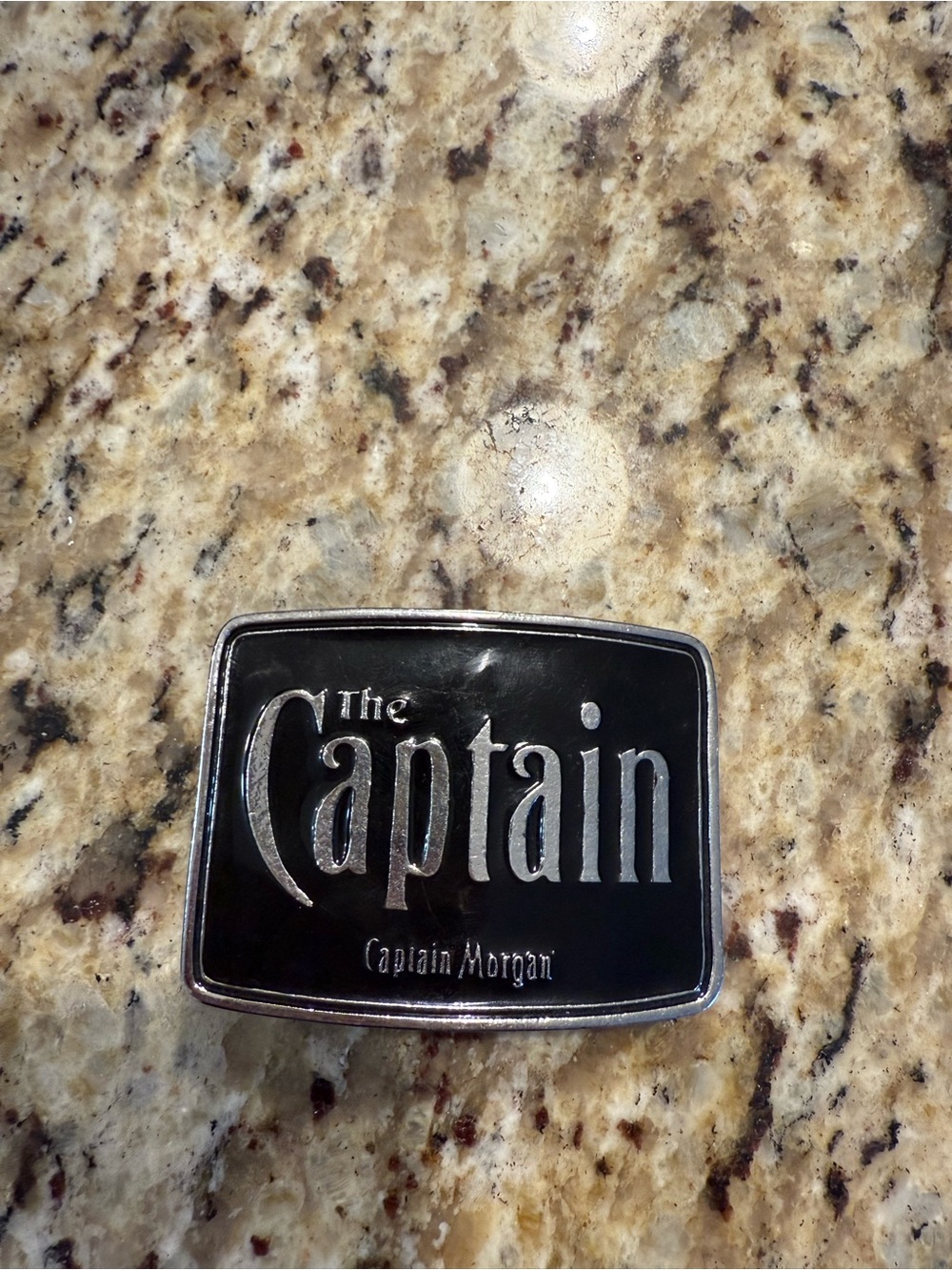 'The Captain' Captain Morgan Black Logo Belt Buckle